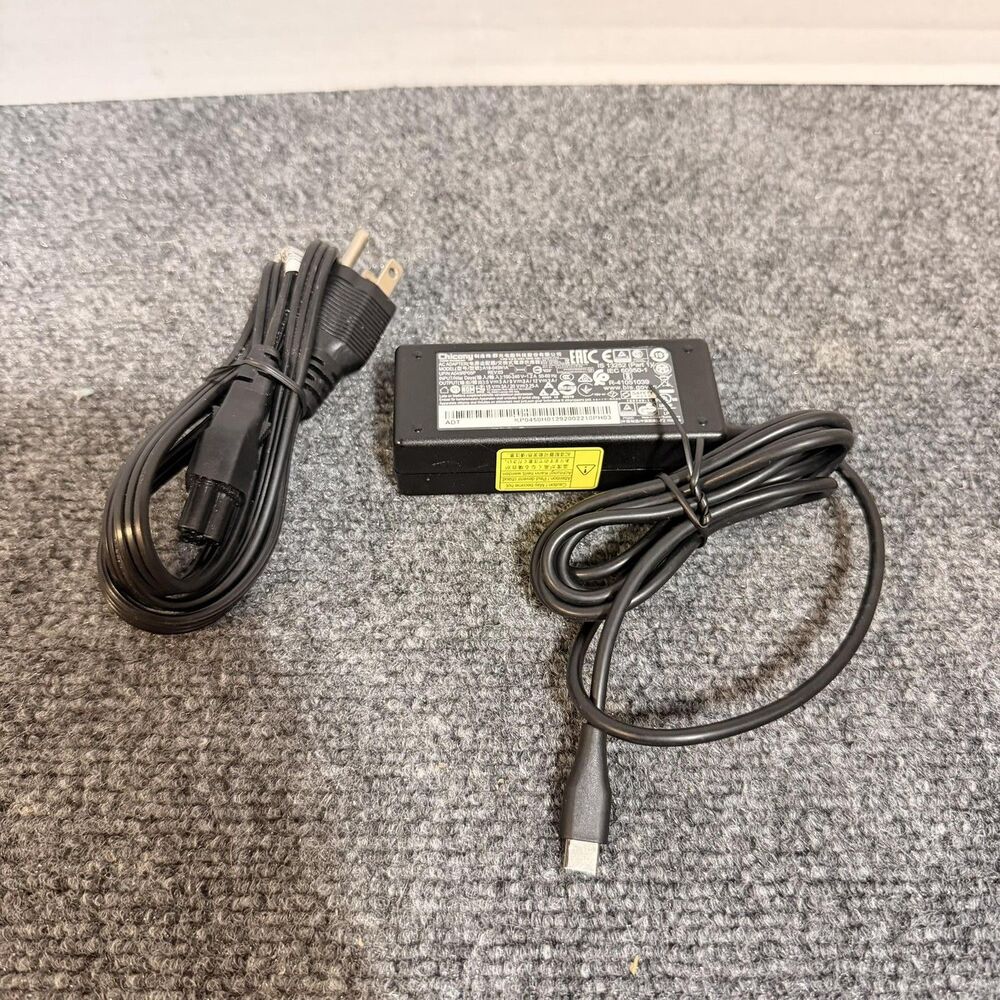 Chicony USB-C Laptop Charger 45W AC Adapter 15V 20V Power Supply Black